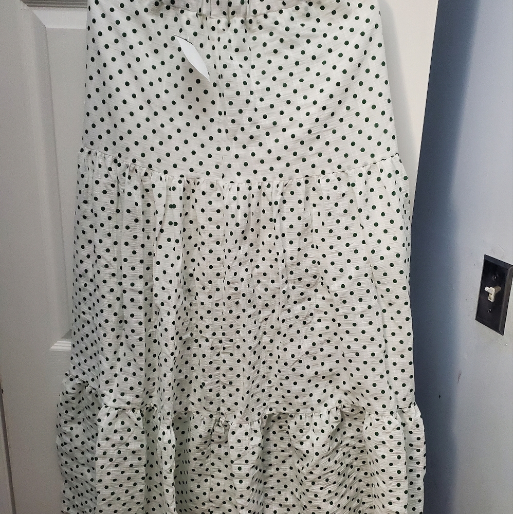 Cotton polka dots skirt